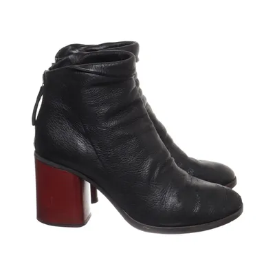 Bottes à talons (Noir, Rouge) de Halmanera Cuir