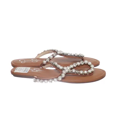 Flip-flops (Brown, Silver) from Jessica Simpson