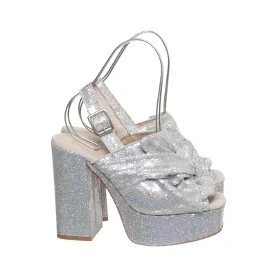 Chaussure compensées (Argent) de Shelly London Cuir