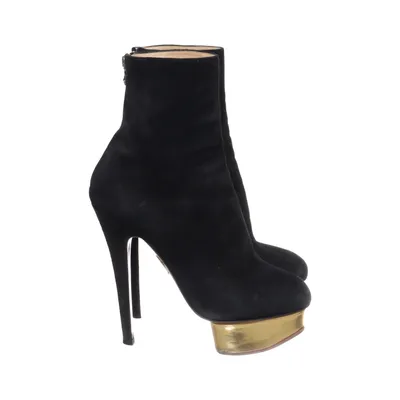 Støvletter (Sort, Guld) fra Charlotte Olympia Læder