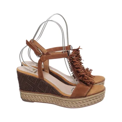 Wedges (Brown) from Kanna Leather