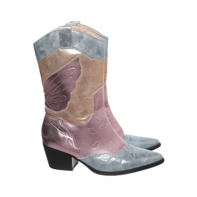 Cowboyboots (Rosa, Guldfärgad, Blå) från Public Desire