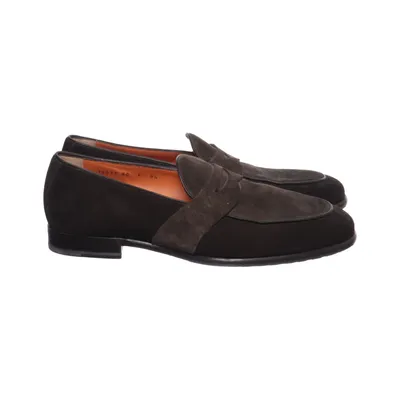 Loafers (Bruin) van Santoni Leer