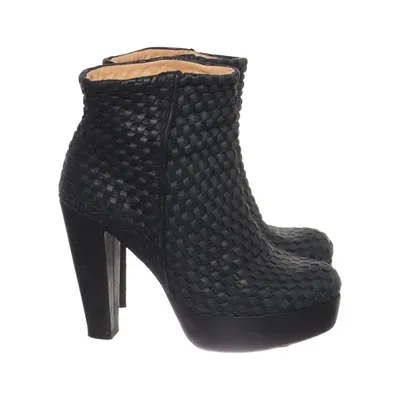 Bottes à talons (Noir) de D.Co Copenhagen Cuir