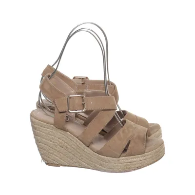 Kilehælssko (Beige) fra DinSko Imiteret ruskind