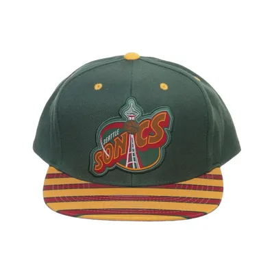 Baseball cap (Green, Yellow, Red) from Mitchell & Ness Acrylic, Wool