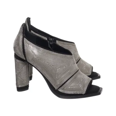 Stiefeletten (Silber, Schwarz) von H&M Studio Leder