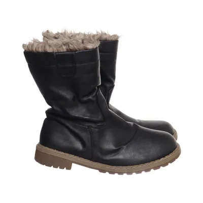 Boots (Black) from Avenue Polyester, Polyurethane