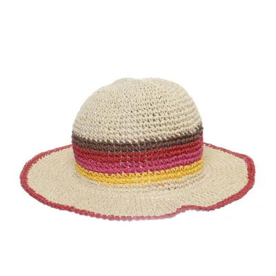 Stråhatt (Beige, Flerfärgad)
