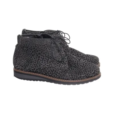 Desert boots (Gray, Black) from Waldläufer Leather, Polyester