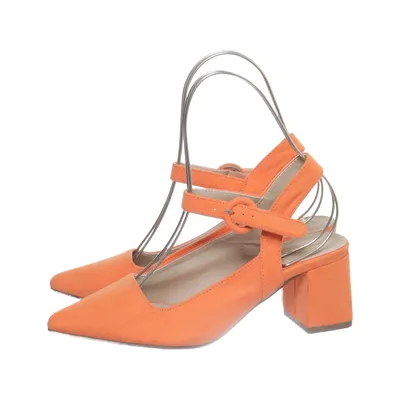 Pumps (Orange) from Missguided Leather