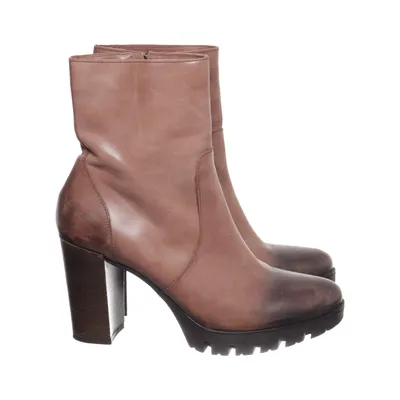 Heeled boots (Brown) from GKM Leather