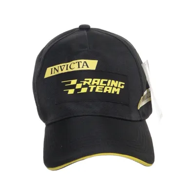 Baseball cap (Black, Yellow) from Invicta Polyester