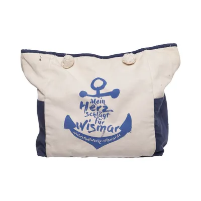 Sac de plage (Bleu, Beige) de Berendsohn Coton