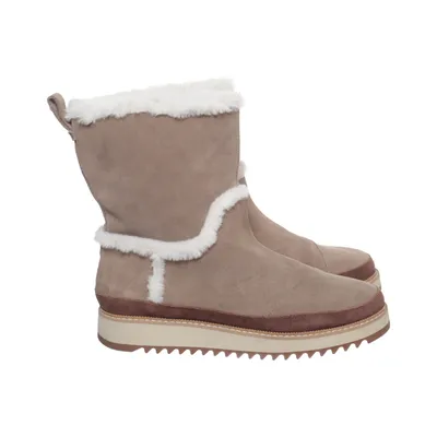 Enkellaarzen (Beige) van Toms Imitatiebont, Polyester