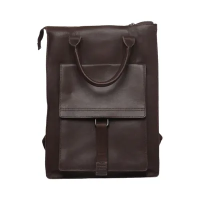 Sac à dos (Marron) de Zign Coton, Cuir