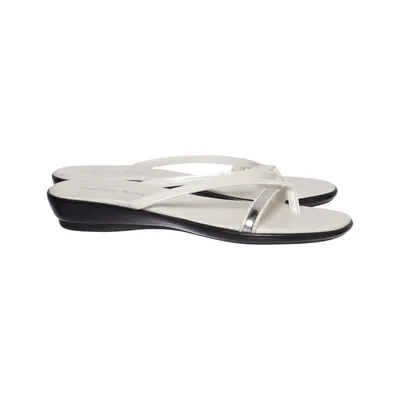 Flip-flops (White, Silver) from Georgia Rose