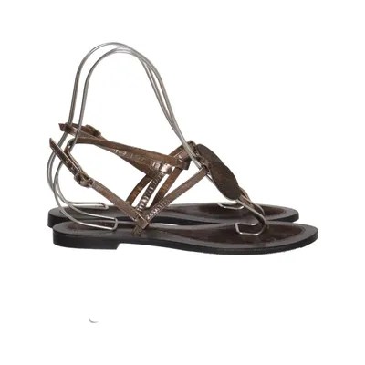 Sandals (Brown, Gold) from Exit Leather