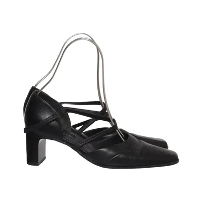 High heel sandals (Black) from Oscaria Leather