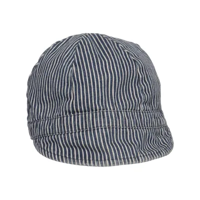Flat cap (Blå, Hvid) fra Nikita Bomuld