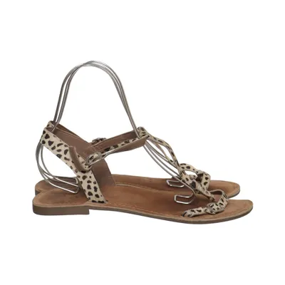 Sandales (Beige, Noir, Multicolore) de Lazamani Cuir
