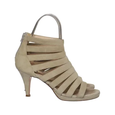 Heeled boots (Beige) from Riccardo Cartillone Leather