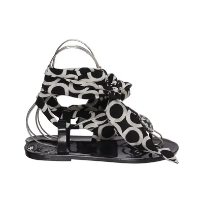 Sandals (Black, White) from Colors of California Polyurethane