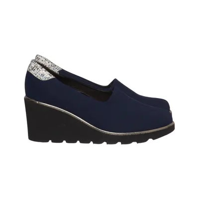 Chaussure compensées (Bleu) de Brunate Cuir