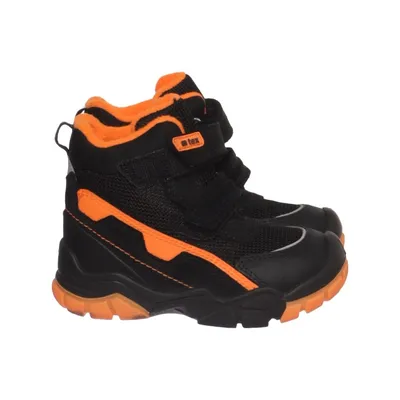 Ankle boots (Black, Orange) from Elefanten Polyester