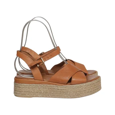 Wedges (Brown) from Inuovo Leather