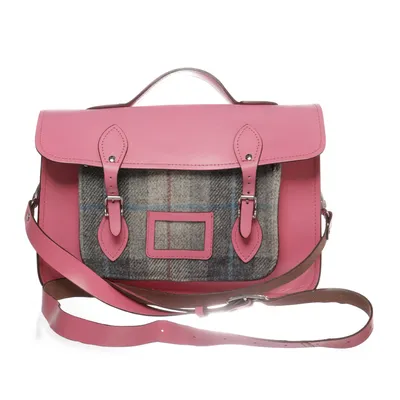 Axelremsväska (Rosa, Grå, Brun) från Harris Tweed