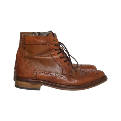 Laced boots (Brown) from Topy Leather