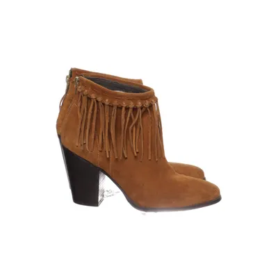 Bottes à talons (Marron, Noir) de Stylesnob Daim