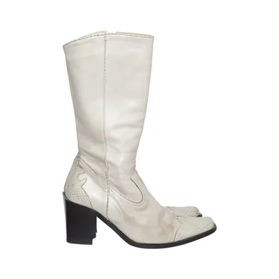 Cowboyboots (Vit) från Elastomere Skinn