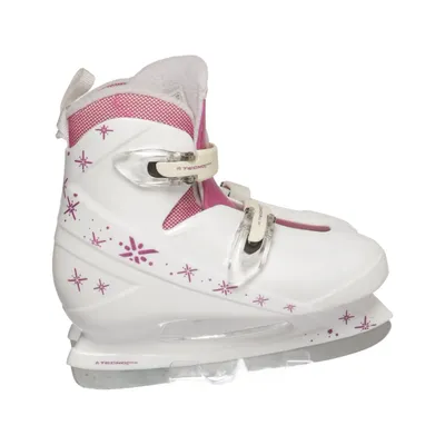 Patins à glace (Blanc, Rose, Argent) de Tecno Pro