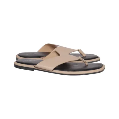 Tongs (Beige, Noir) de Schuh Cuir