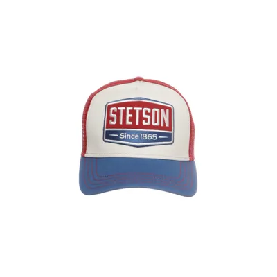 Baseballkeps (Röd, Blå, Vit) från Stetson Bomull, Polyester