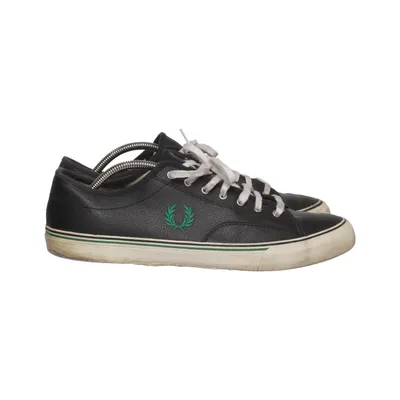 Canvas schoenen (Zwart, Wit) van Fred Perry Leer