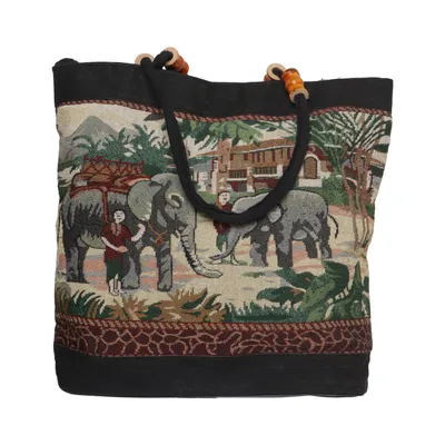 Handbag (Black, Multicolored)