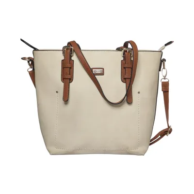 Handbag (Beige, Brown) from Feel Accesories