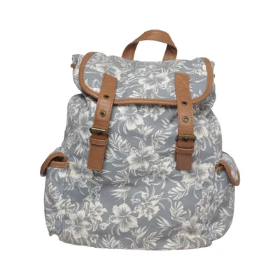 Backpack (Blue, White, Brown) from SIX Cotton, Polyester, Polyurethane