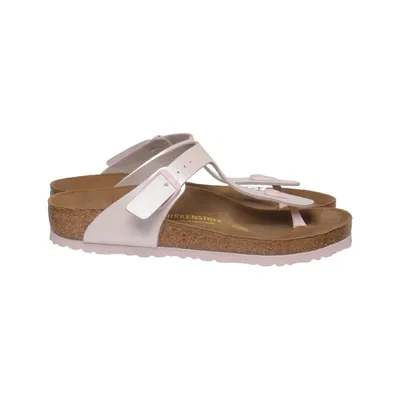 Teenslippers (Roze) van Birkenstock Leer