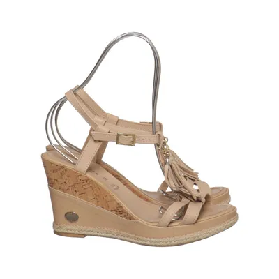 Sleehakken (Beige) van Fonnesberg Leer