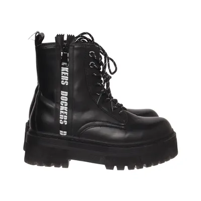 Laced boots (Black) from Dockers by Gerli Leather