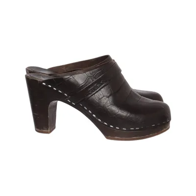 Sabots (Marron) de Swedish Hasbeens Cuir