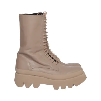Bottes à lacets (Beige) de Paloma Barceló