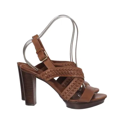 Sandales à talons hauts (Marron) de Massimo Dutti Cuir