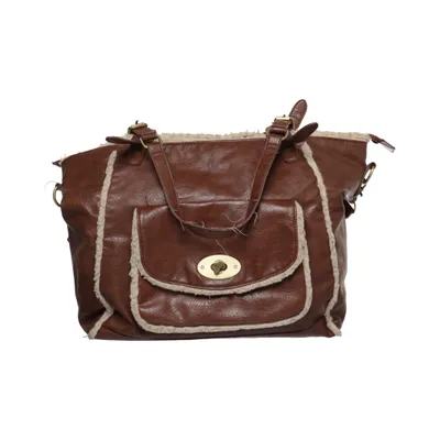 Handbag (Brown, Beige) from V&D