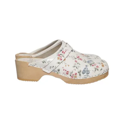 Clogs (White, Multicolored) from Moheda Toffeln Leather