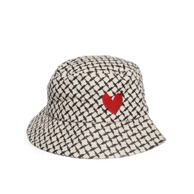 Buckethatt (Beige, Svart) från Lala Berlin Bomull